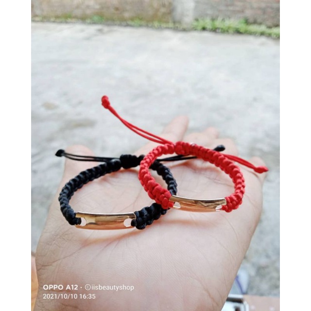 Gelang Tali Plat Polos "semar nusantara"