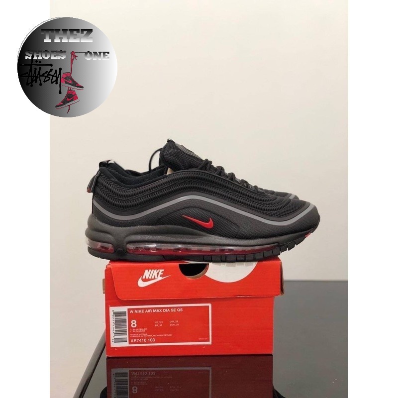 Sepatu Nike Air Max 97 Black Red Free Paperbag Official_sport