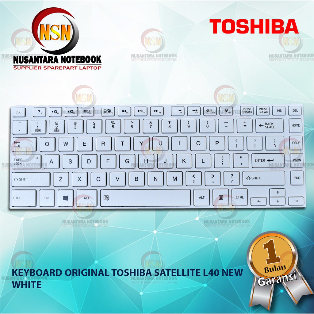 Keyboard Original Toshiba Satellite L40 L45 C40a C40d C40 C45-A White