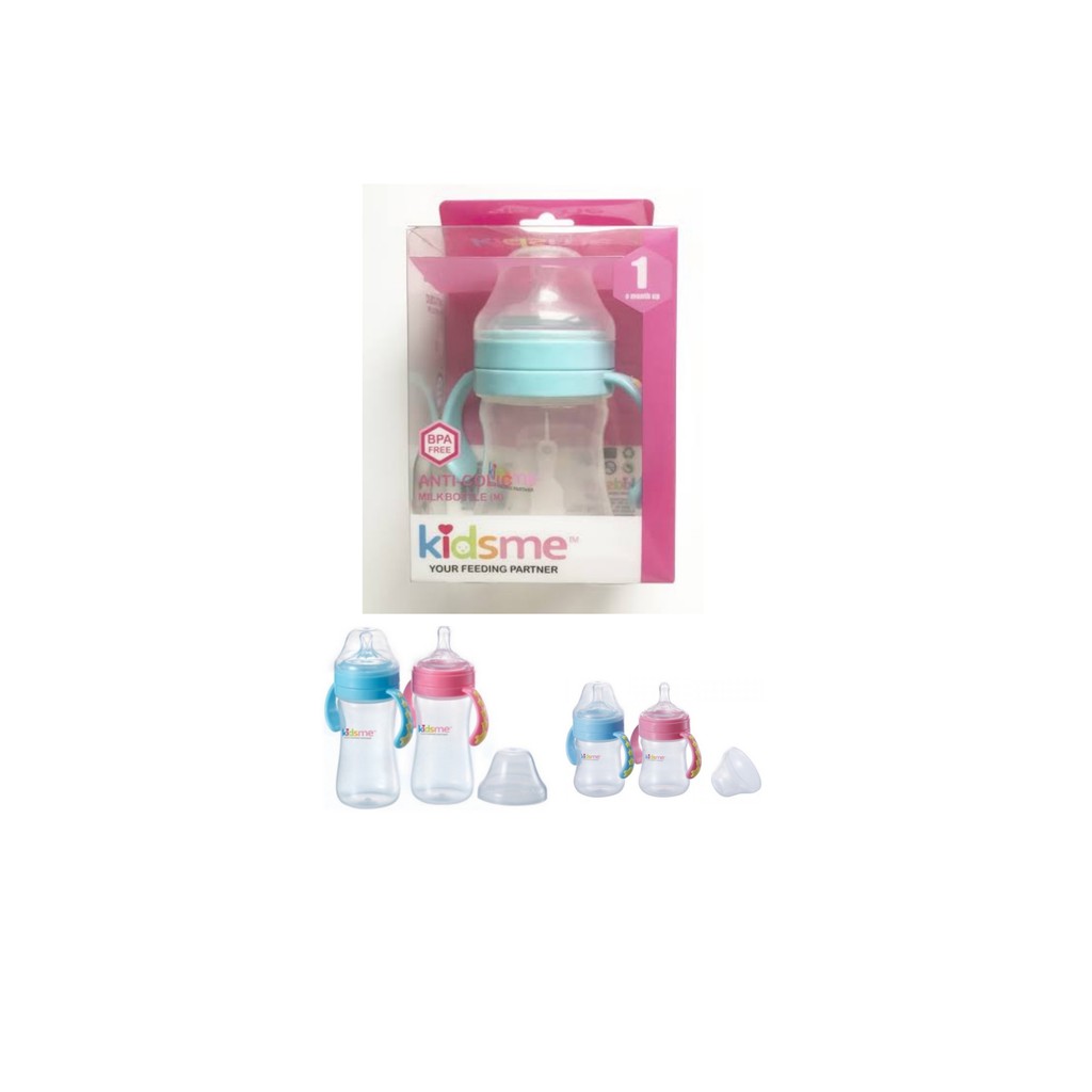 Kidsme Anticolic Botol Susu Handle wideneck Training Cup Anti Colic Anti kolik Nursing Bottle