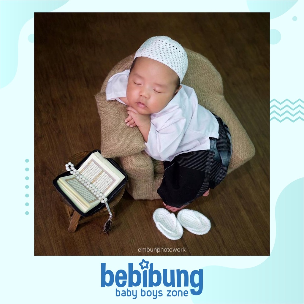 SARKOCI BAJU KOKO ANAK SARKO ANAK 1-2 TAHUN KATUN TOYOBO SARUNG INSTANT WADIMOR PECI ANAK  BEBIBUNG 