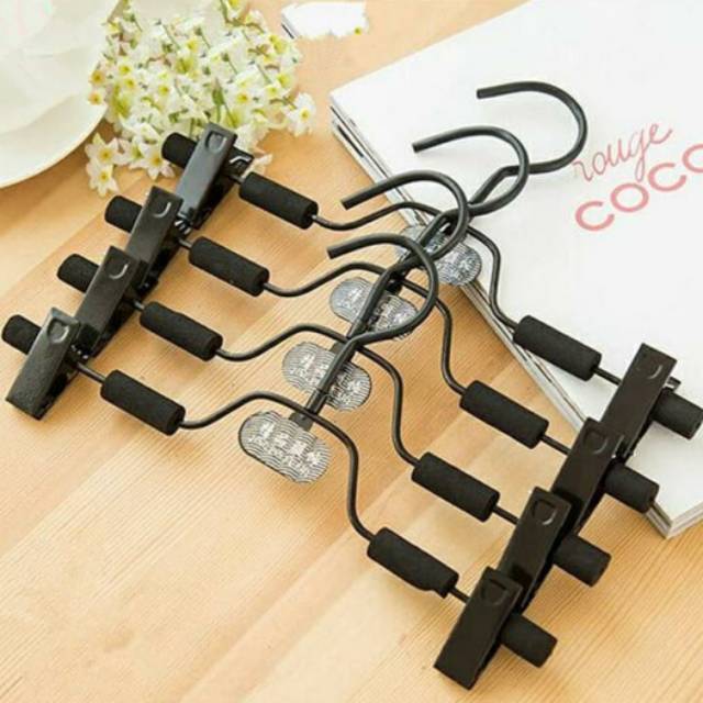 Jual Hanger Jepit Besi Busa Hitam Hanger Kawat Busa Pcs Shopee