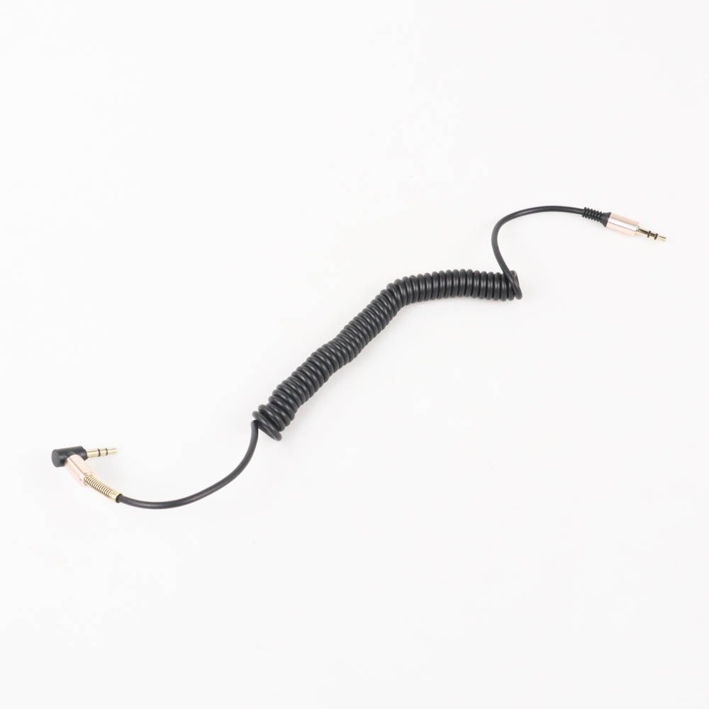 Taffware Kabel Audio AUX 3.5mm Spring L Jack 1.5m - ZHY43938 - Black