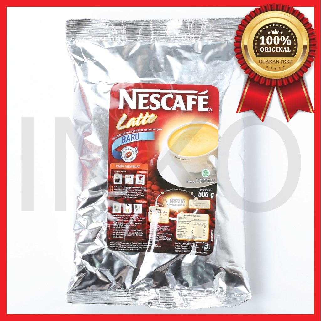 

NESCAFE LATTE MINUMAN SERBUK KOPI INSTAN KRIMER DAN GULA 500GR