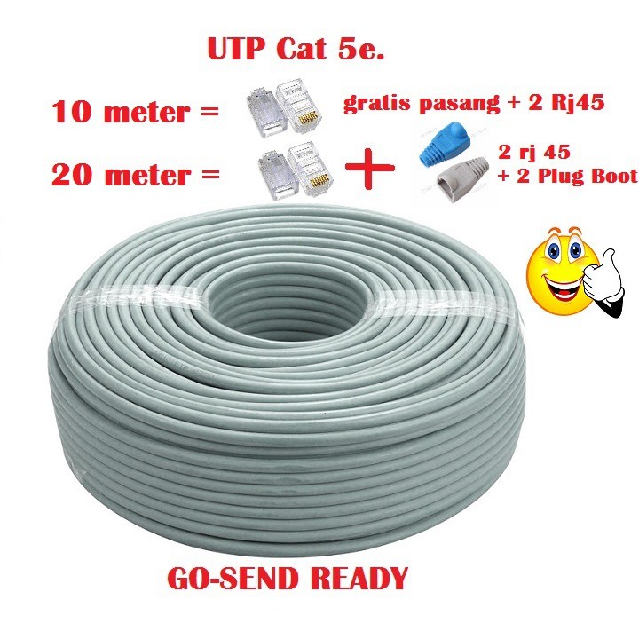 Kabel UTP Cat5e Networking Cable Kabel LAN Jaringan Komputer Meteran Eceran