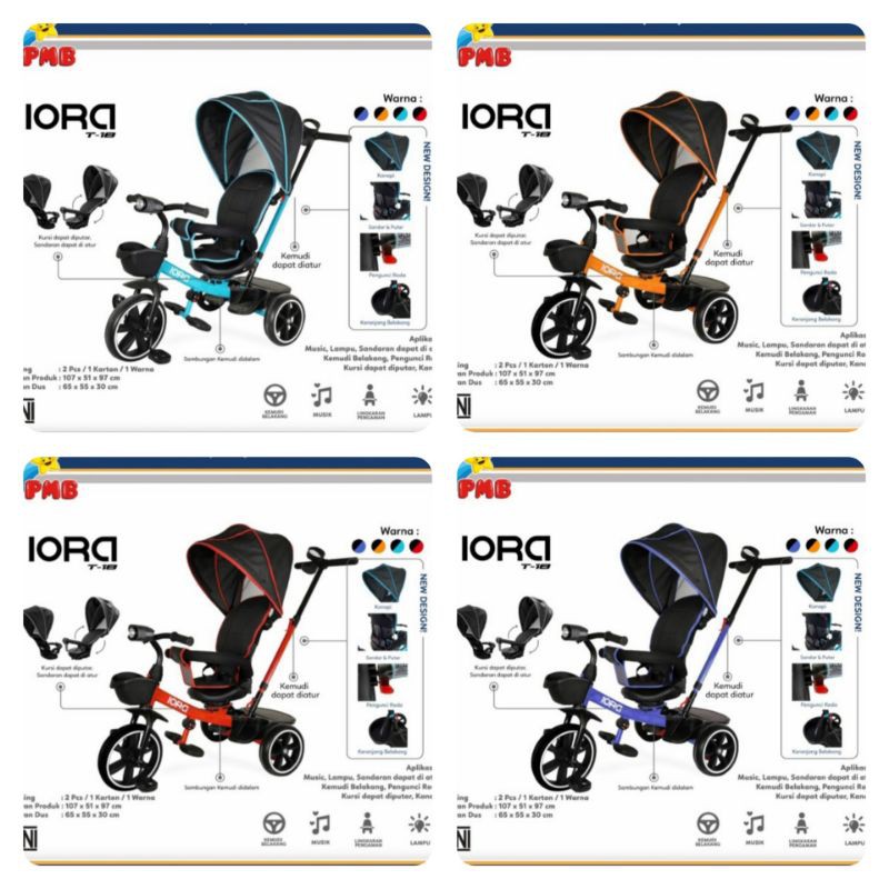 Sepeda roda tiga anak PMB IORA T18