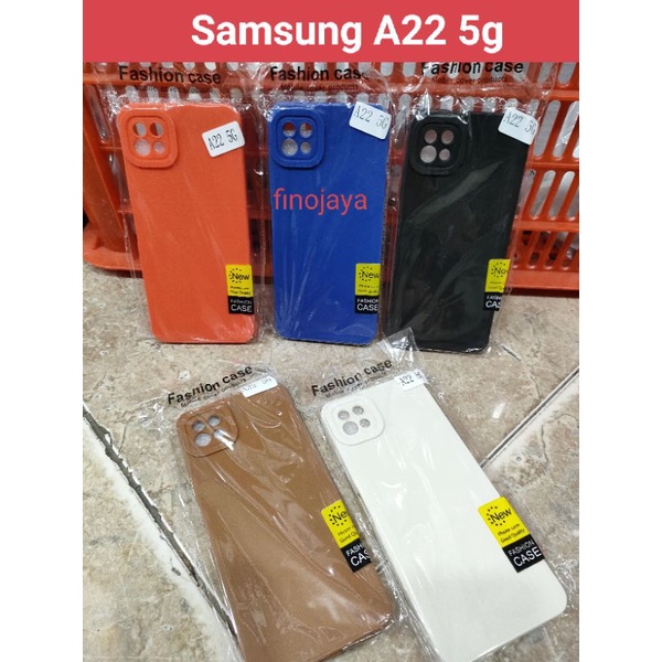 Softcase Samsung A22 5G Silikon Casing Selicon Case Macaron Pelindung Pro Camera