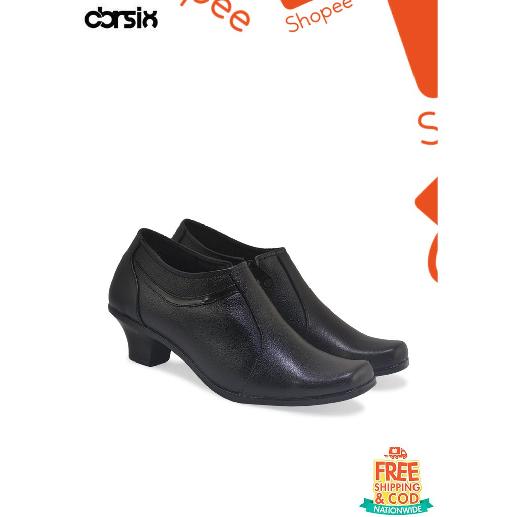 SEPATU FORMAL PANTOFEL KERJA BOOTS WANITA KULIT CBR SIX PUC 71420 ORIGINAL CIBADUYUT COD