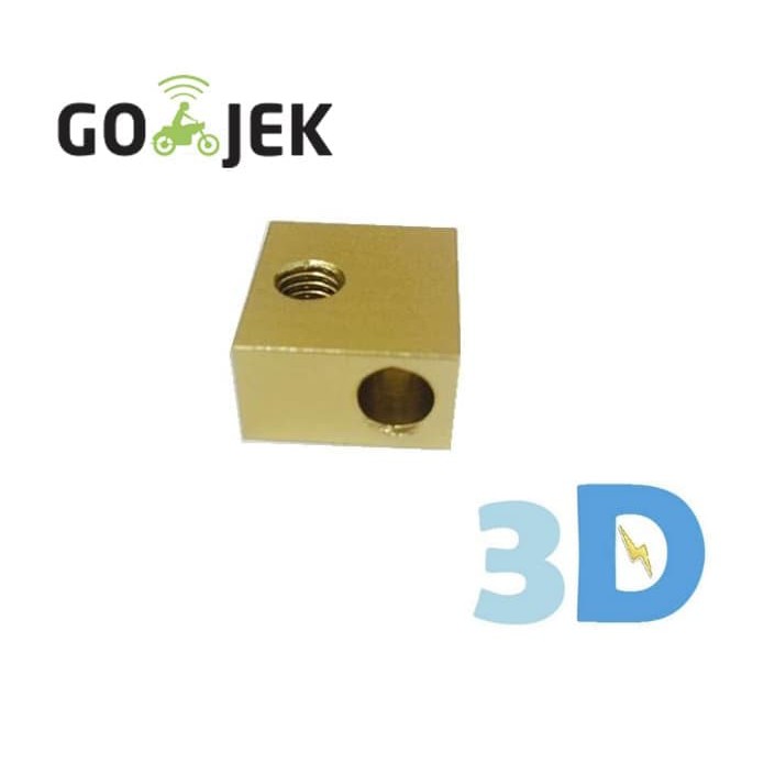 Reprap 3D Printer Golden Aluminium Block