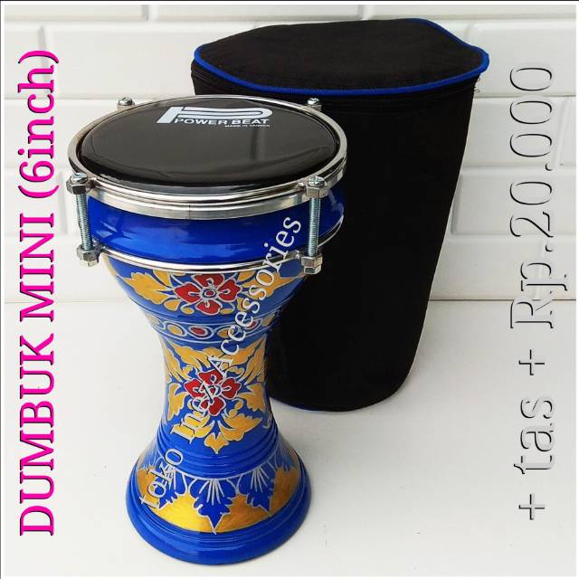 Dumbuk pinggang marawis mini atau Gendang Anak 6.inc N.5