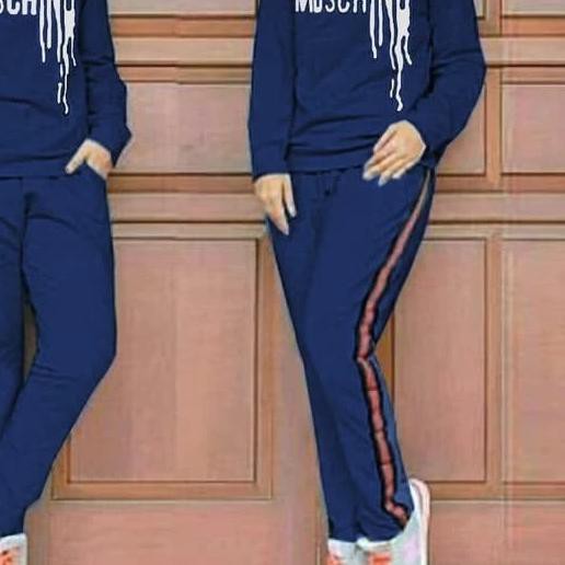 ⅍ JUMBO XXXXL STELAN Baju Senam Muslim/Baju Senam/Stelan Olahraga Wanita - Navy, XXXXL ❈