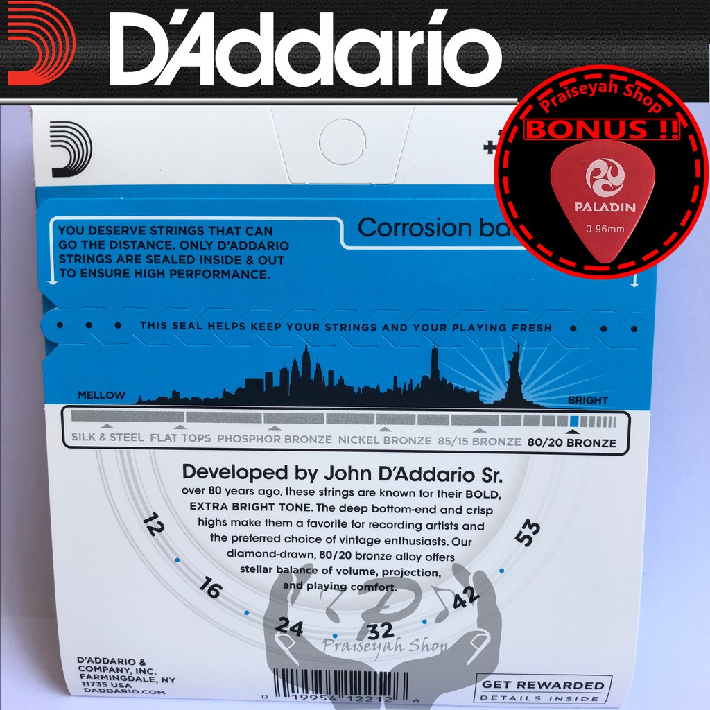 Daddario EJ 11 0.12 Senar Gitar Akustik String Original Dadario EJ11