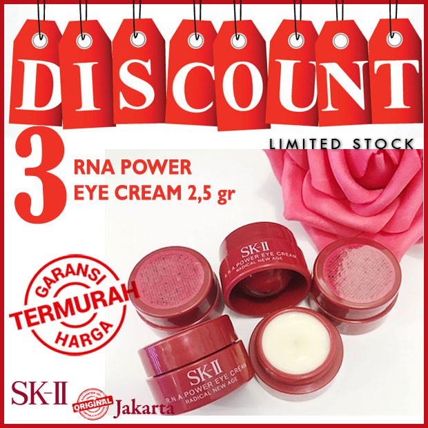 SK II / SKII/ SK-II RNA POWER Eye Cream 2.5gr Original isi 3 pcs- PROMO (2.5 gr x3)