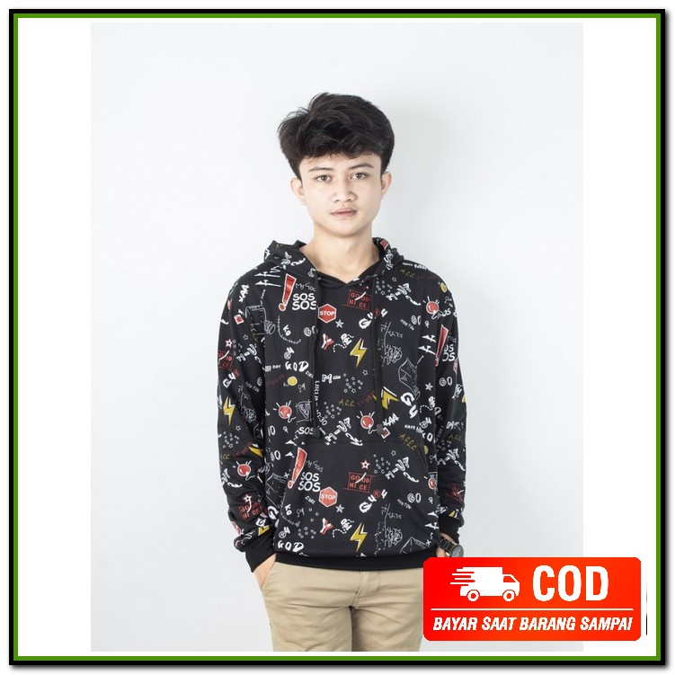 Crewneck Oversize Distro Slvhx Hitam Motif Simple Pria/Wanita Pre ZL773 Garaf Vp Jaket Sweater Hood