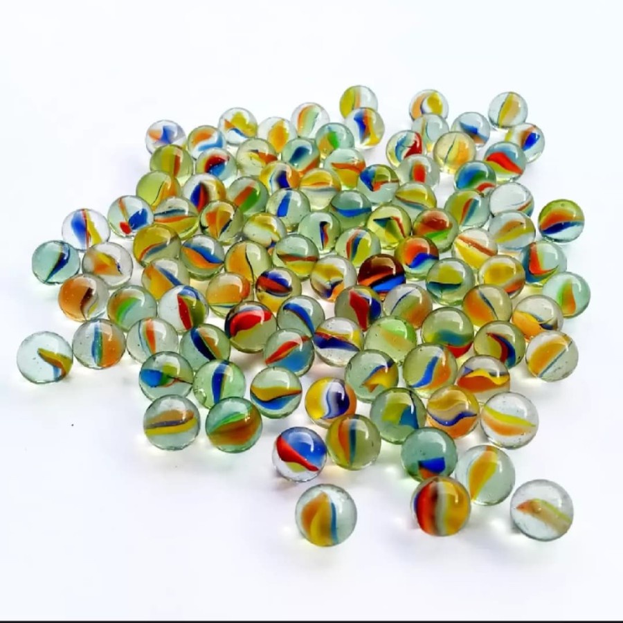 50pcs Kelereng Gundu Tale Mata Kucing / Motif Belimbing