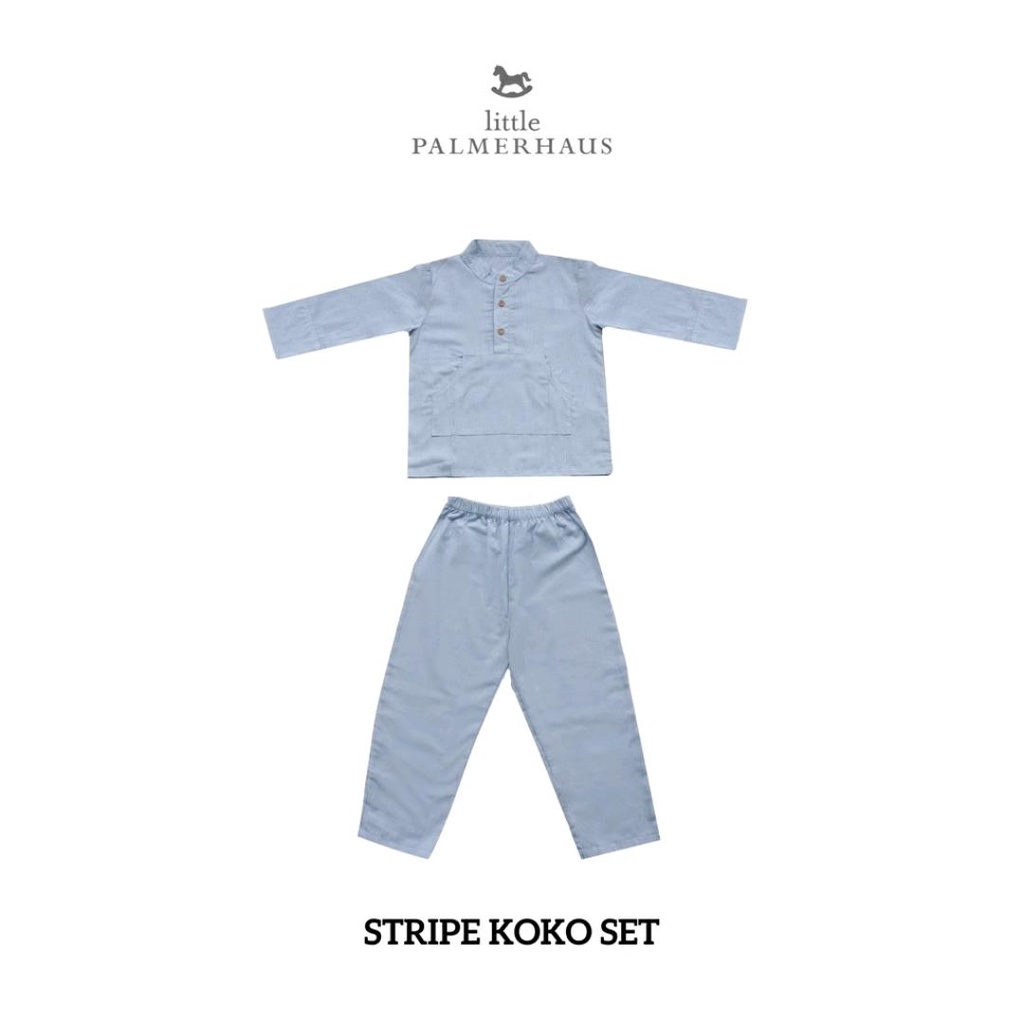 RAYA COLLECTION LITTLE PALMERHAUS STRIPE KOKO SET RAYA COLLECTION / BAJU KOKO ANAK