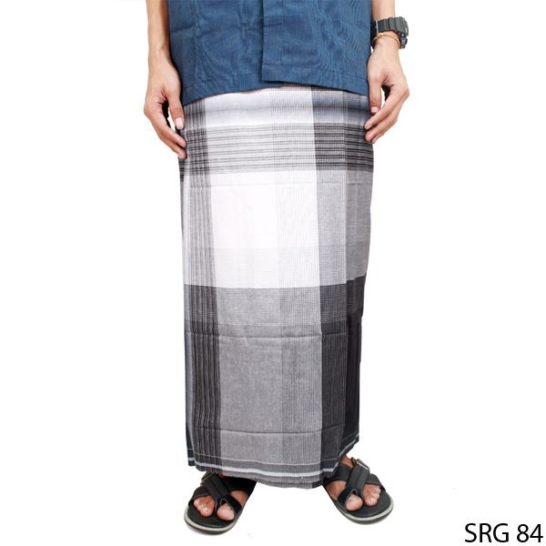 Sarung Muslim Pria Modern Motif Hitam Putih (COMB)