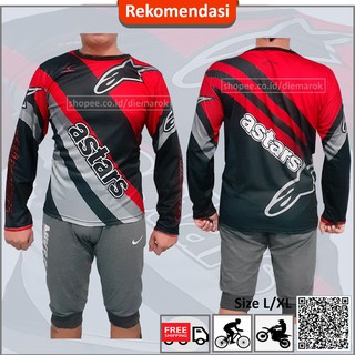  PROMO Baju Jersey  Sepeda  Gowes MTB  NEW Astars Red Kaos 