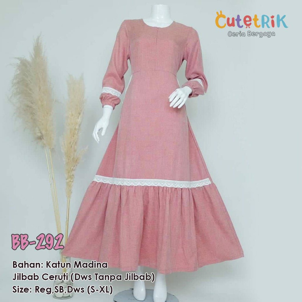 BB292 Gamis Dewasa Cutetrik
