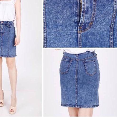 (28-33/) Rok Span Mini Jeans Pendek Wanita Kekinian