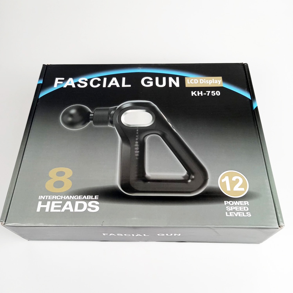 Alat Pijat Elektrik Pundak Punggung Tangan Fascial Gun Rechargeable - KH-750 - Black