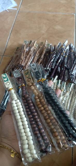 Tasbih kayu 33 1 pcs / tasbih kayu murah / tasbih kayu 33 murah / tasbih / oleh oleh haji dan umrah