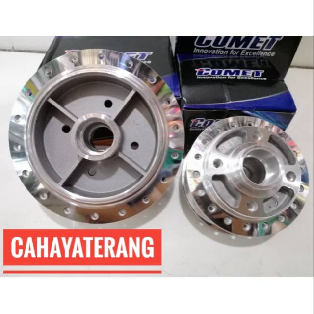 Tromol Velg 1 Set Depan Belakang Chrome Comet Original. Yamaha Rx King. Not VND Becak Blimbing