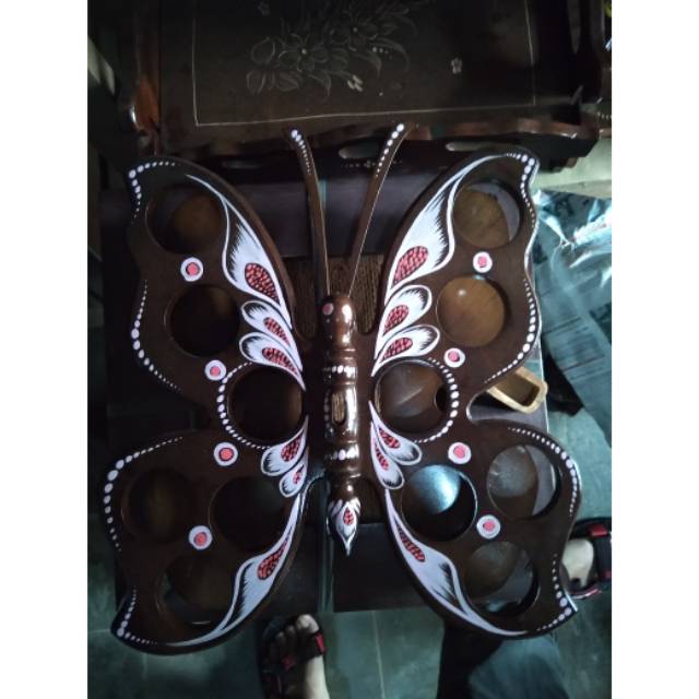 Tempat Aqua Gelas Tempat Air Mineral Gelas Unik Model Kupu Kupu