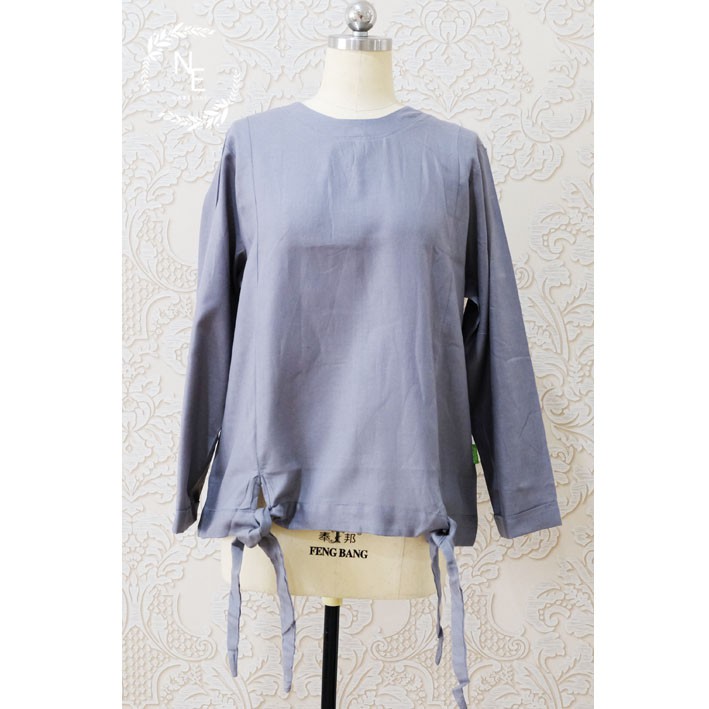 BAJU ATASAN BASIC BLOUSE WANITA MUSLIM & CASUAL - NANA TOP-GREY