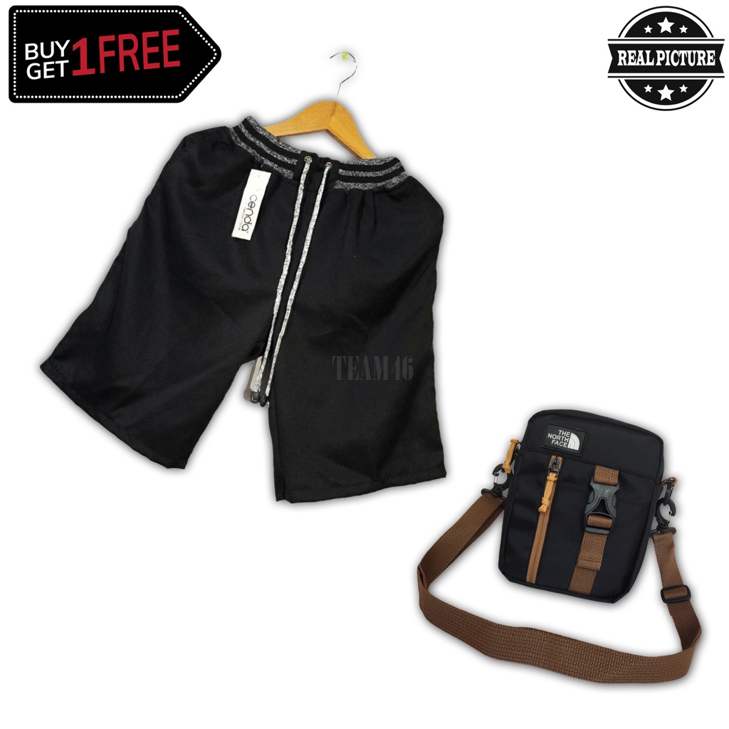 Tas Selempang Slingbag Waistbag Free Celana Chino Pendek Distro