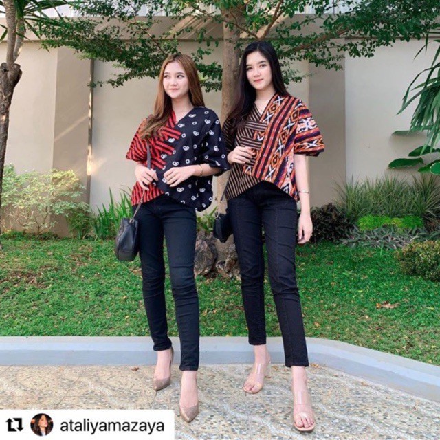 CROP TOP ETNIK MODEL OVER SIZE ATASAN TENUN BLUS KANTOR ATASAN SONGKET OUTER TENUN Baju Batik Wanita Atasan Blus/Murah Baju kekinian Atasan Wanita Terbaru Adem New Modern Seragam Pesta Resepsi Kantor Kerja Dinas.