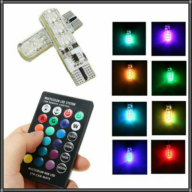 Lampu Kabut Mobil Led Remote Warna Warni