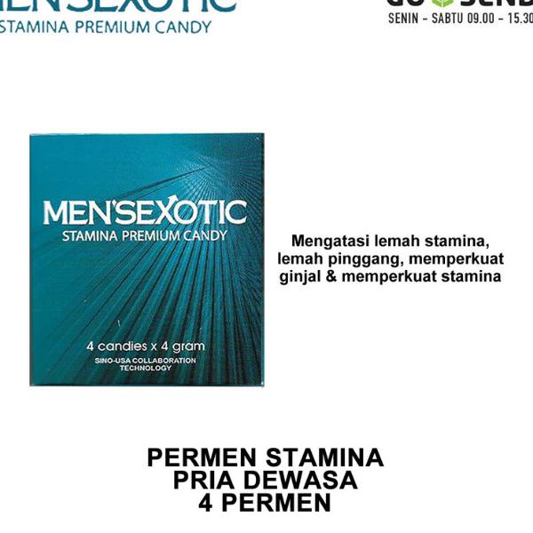 PERMEN STAMINA MENSEXOTIC ORIGINAL 100 % ISI 4 PCS MENXOTIC MENSOTIK
