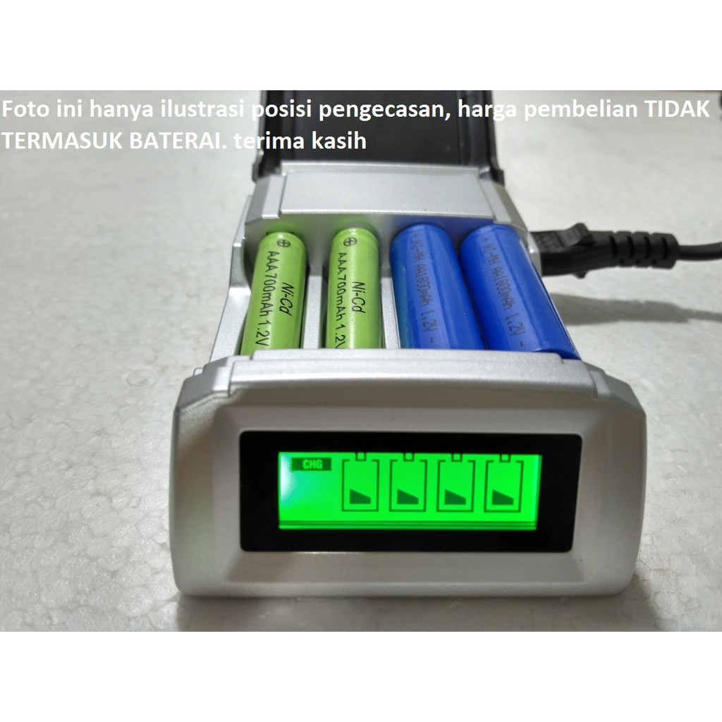 Smart &amp; Quick charger 4 in 1 pengecas baterai AA/AAA rechargeable cas isi ulang batere battery