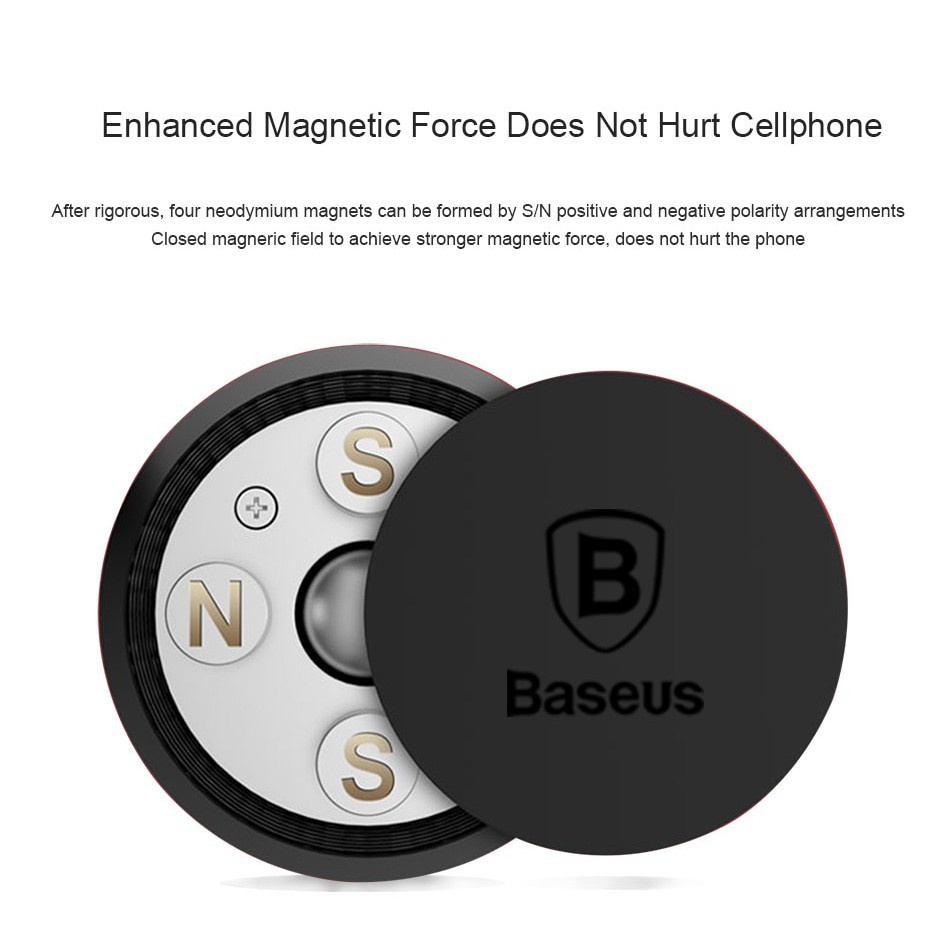 Baseus 360 Degree Rotation Universal Magnetic Car Holder (Paste Type)