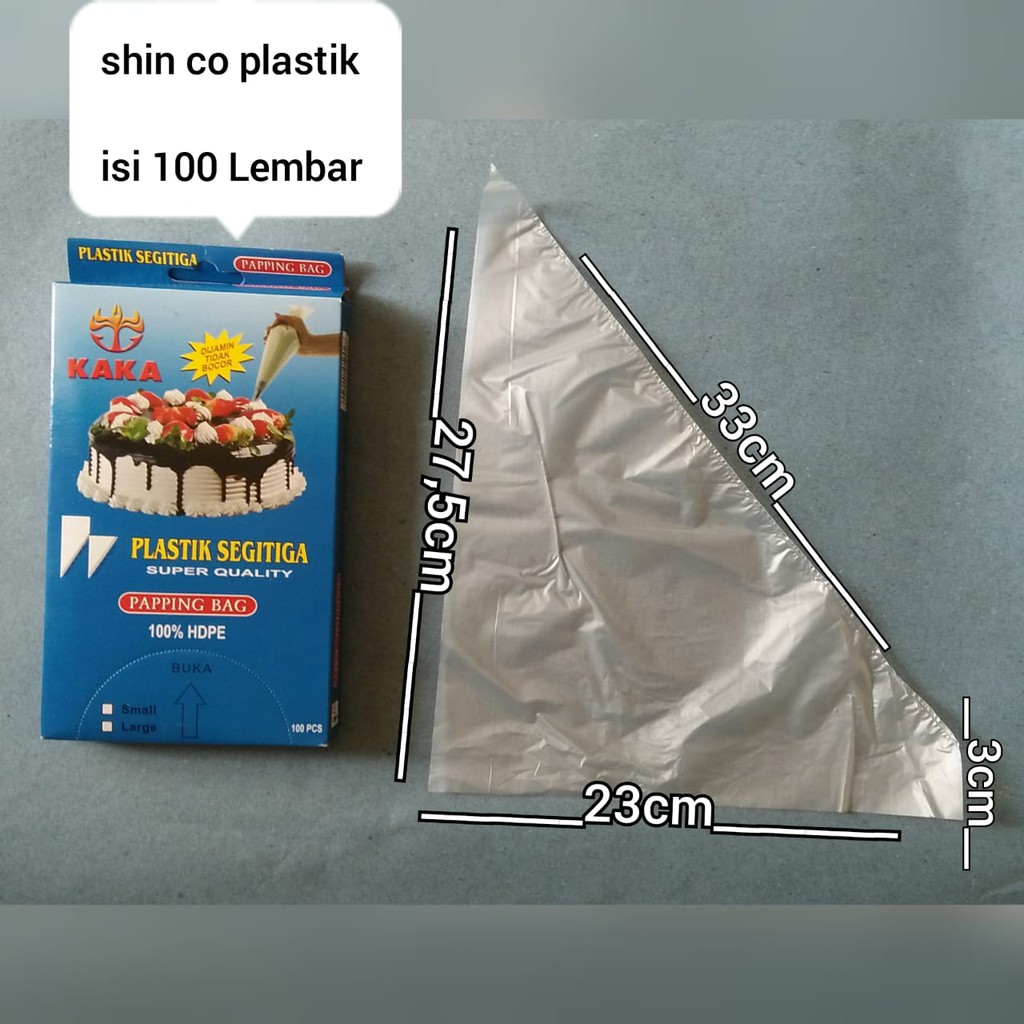 Plastik Segitiga Papping Bag / Plastik Kue / Plastik Ultah Isi 100pcs