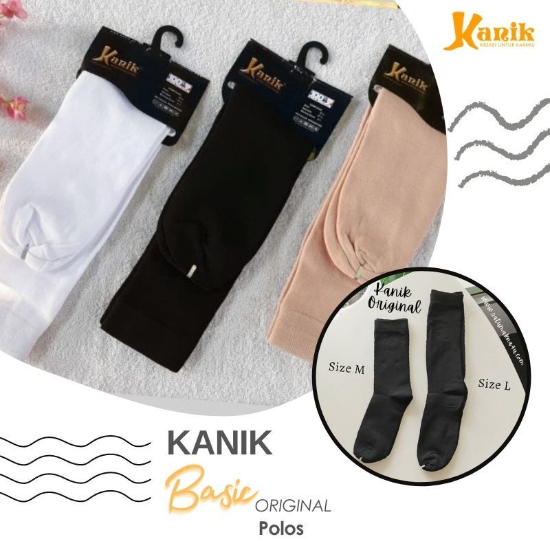 Kaos Kaki Kanik Basic Original Polos Size M L | Kanik Basic Original