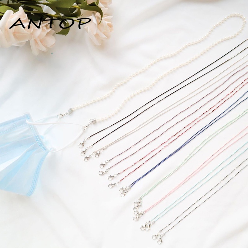 Fashion Masker Wajah Tali Leher Lanyard Rantai Masker Wajah Anti-hilang Kalung Wanita ANTOP