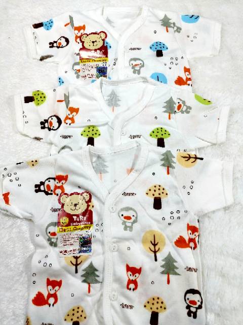 Baju Tara Pendek Putih Biss Size 3-6 Bulan