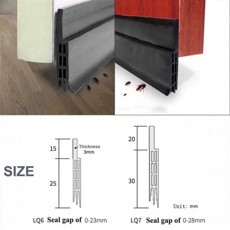 Penutup Celah Bawah Pintu Lis Penghalang Debu Serangga Bawah Pintu Door Bottom Seal 1M