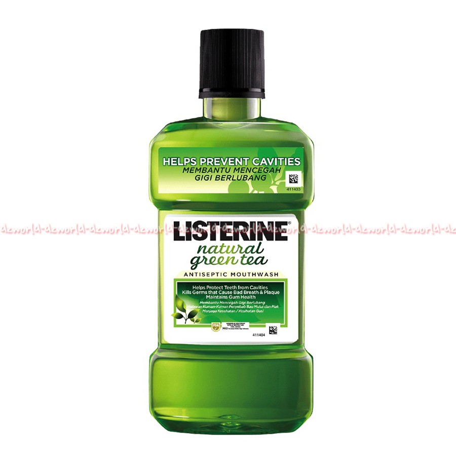 Listerine Natural 250ml Green tea Listerin Hijau Obat Kumur bau mulut Listerin