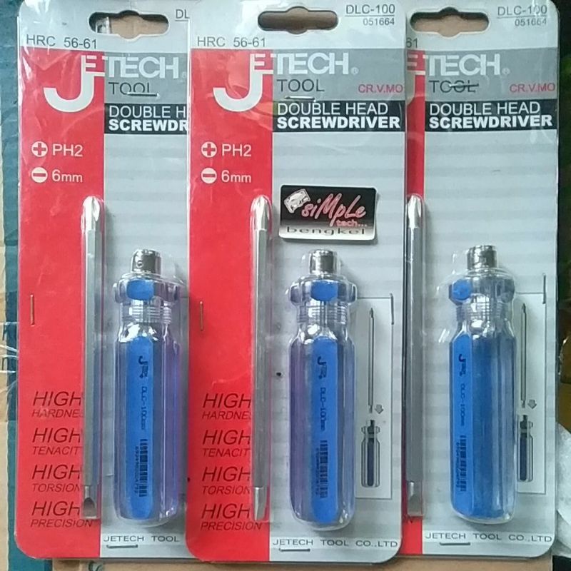 obeng bolak balik crv merk jetech tool jtech kuat tahan lama presisi