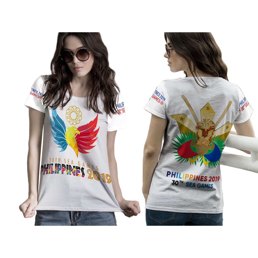 Kaos Wanita Lengan Pendek New Design Philippines 2019 30th Sea Game 3d Fullprint Sublimation Shopee Indonesia - t shirt wanita lengan panjang new roblox 3d fullprint sublimation