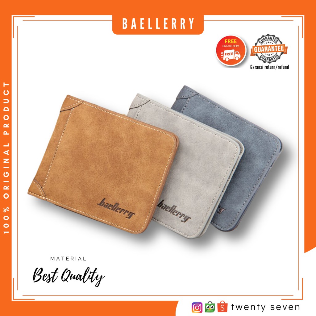 Dompet Impor Pria Baellerry D1166 | Dompet Kulit Cowok Baellerry
