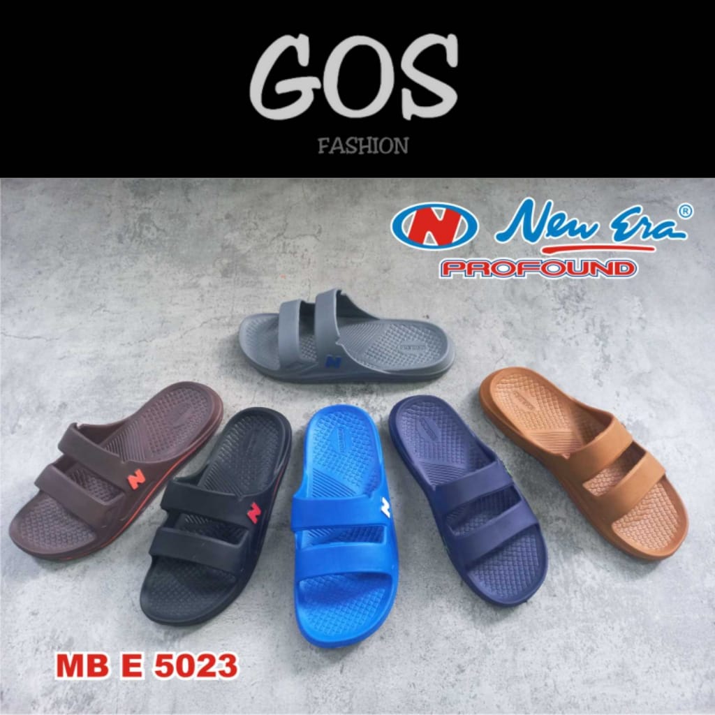 gof NEW ERA MB E 5023 Sandal Jepit Pria Polos Anti Slip Sandal Karet Pria Keren Terbaru Sandal Pria Murah