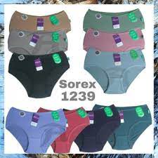 3pcs Celana Dalam Wanita Sorex 1239 karet kecil CD kancut perempuan Lusinan Tokozifa25