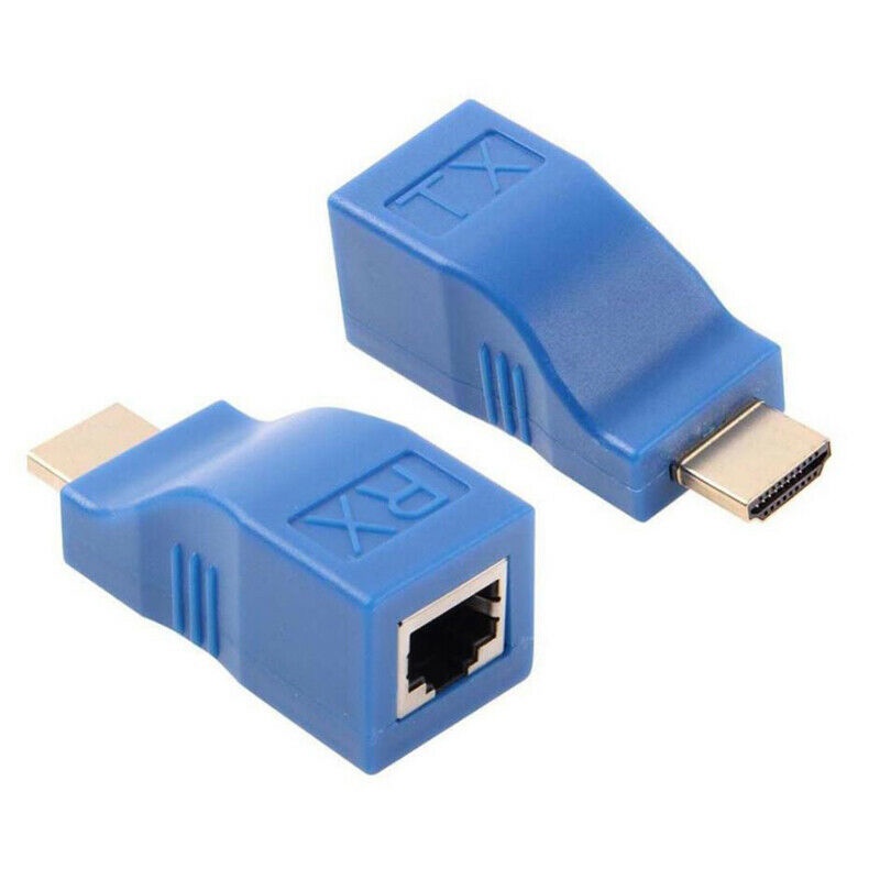 Deid 2pcs Adapter Extender HDMI 1080P Ke RJ45 Over Cat 5e / 6 Network LAN Ethernet HDTV