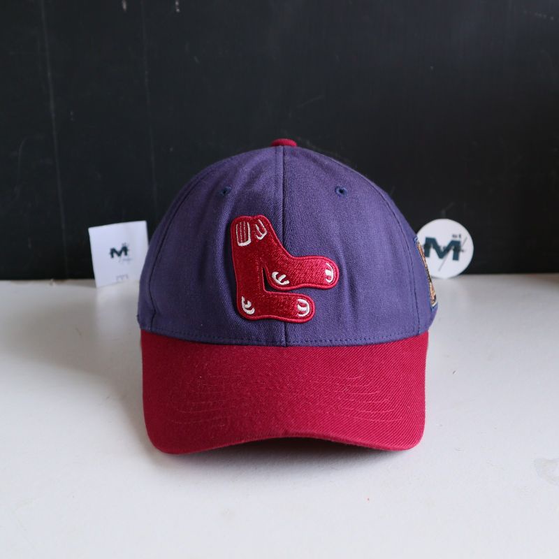 Topi MLB Cooperstown Collection Ungu merah Second original