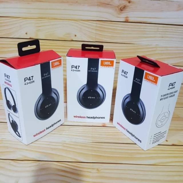 Headset Handsfree  P47 Headphone Bluetooth Wireless Stereo Mega Bass