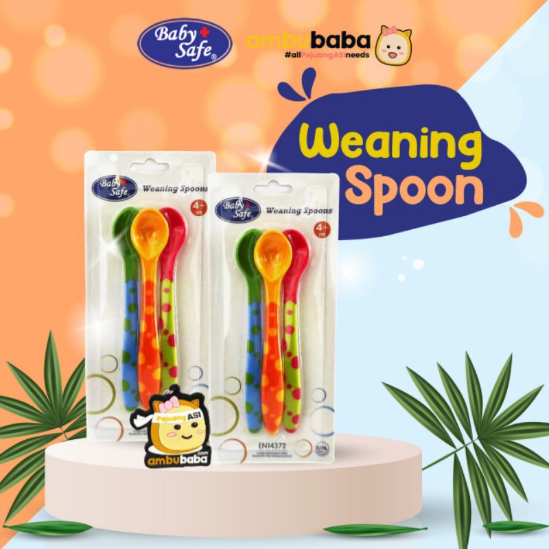 Baby Safe Weaning Spoon Sendok Bayi